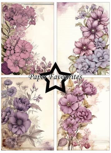 Paper Favourites - Designpapier "Vintage Mauve" Paper Pack A6 - 24 Bogen
