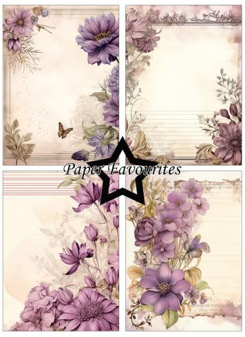 Paper Favourites - Designpapier "Vintage Mauve" Paper Pack A6 - 24 Bogen