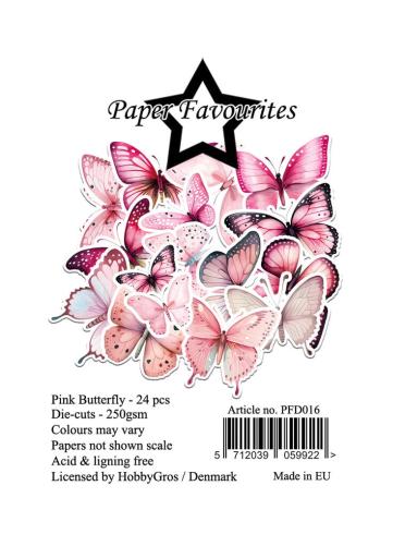 Paper Favourites - Stanzteile "Pink Butterfly" Die Cuts 