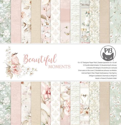 Piatek P13 - Designpapier "Beautiful Moments" Paper Pack 12x12 Inch - 12 Bogen