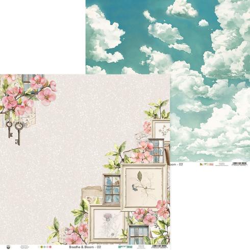 Piatek P13 - Designpapier "Breathe and Bloom" Paper Pack 12x12 Inch - 12 Bogen