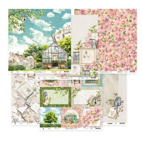 Piatek P13 - Designpapier "Breathe and Bloom" Paper Pack 12x12 Inch - 6 Bogen