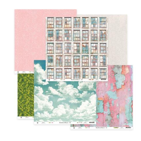 Piatek P13 - Designpapier "Breathe and Bloom" Paper Pack 12x12 Inch - 6 Bogen