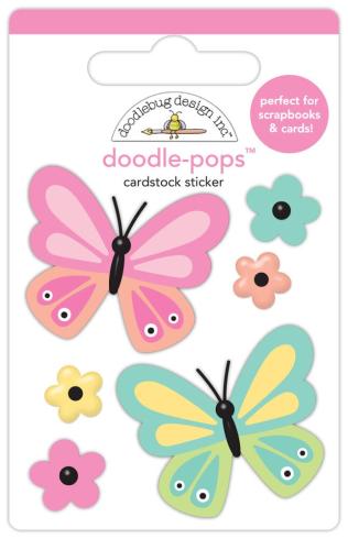 Doodlebug Design - Sticker "Butterfly Kisses" Doodle-Pops 