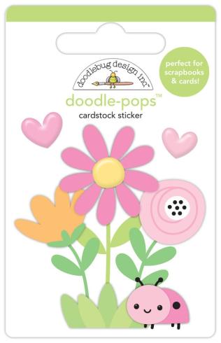 Doodlebug Design - Sticker "Butterfly Kisses Ladybug Garden" Doodle-Pops 