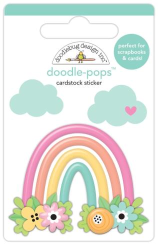 Doodlebug Design - Sticker "Butterfly Kisses Rainbow Garden" Doodle-Pops 