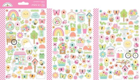 Doodlebug Design - Aufkleber "Butterfly Kisses" Mini Icons Sticker