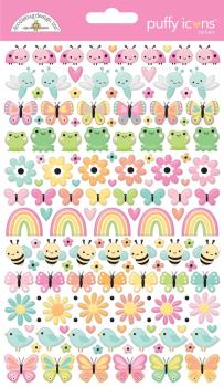 Doodlebug Design - Aufkleber "Butterfly Kisses" Puffy Icons Sticker