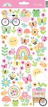 Doodlebug Design - Aufkleber "Butterfly Kisses" Icons Sticker