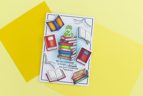 Crafters Companion - Stempel "Stack of Books" Clear Stamps