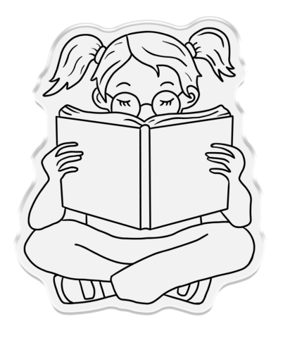 Crafters Companion - Stempelset & Stanzschablone "Reading is Dreaming" Stamp & Dies