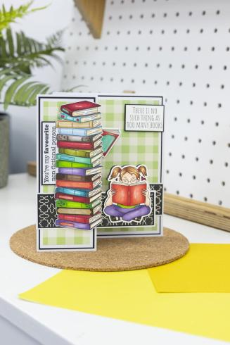 Crafters Companion - Stempelset & Stanzschablone "Reading is Dreaming" Stamp & Dies