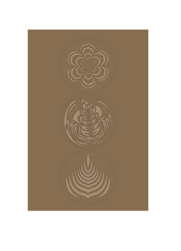 Crafters Companion - Prägefolder "I Love you a Latte" 2D Embossingfolder