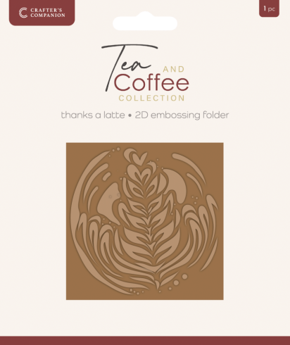 Crafters Companion - Prägefolder "Thanks a Latte" 2D Embossingfolder