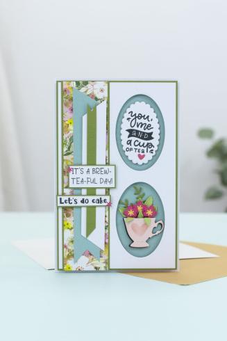 Crafters Companion - Stanzschablone "Green Tea" Dies
