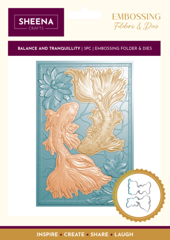 Crafters Companion - Prägefolder & Stanzschablone "Balance and Tranquillity" 3D Embossingfolder & Dies