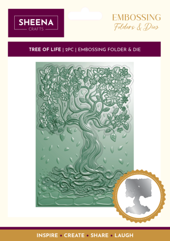 Crafters Companion - Prägefolder & Stanzschablone "Tree of Life" 3D Embossingfolder & Dies