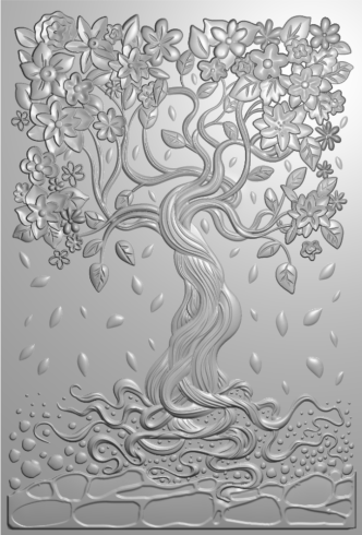 Crafters Companion - Prägefolder & Stanzschablone "Tree of Life" 3D Embossingfolder & Dies