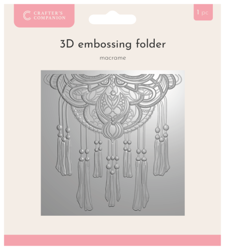 Crafters Companion - Prägefolder "Macrame" 3D Embossingfolder