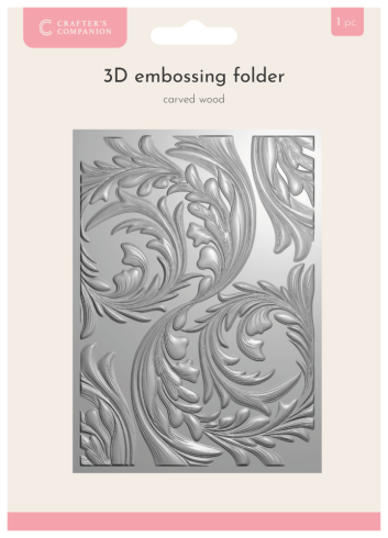 Crafters Companion - Prägefolder "Carved Wood" 3D Embossingfolder