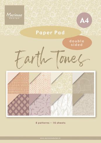 Marianne Design - Designpapier "Earth Tones" Paper Pad A4 - 16 Bogen 
