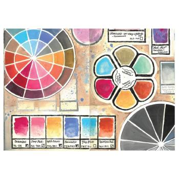 Sizzix - Schablone & Stempelset "Artist Tools" Stencil & Clear Stamps by Vic Hollins