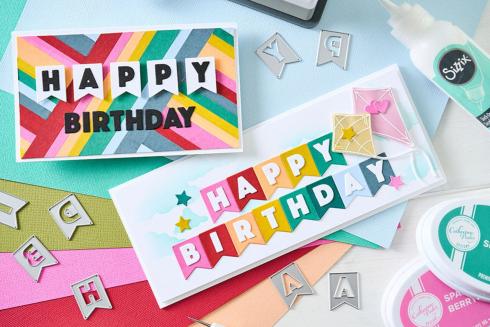 Sizzix - Stanzschablone "Birthday Bunting" Thinlits Craft Dies by Catherine Pooler