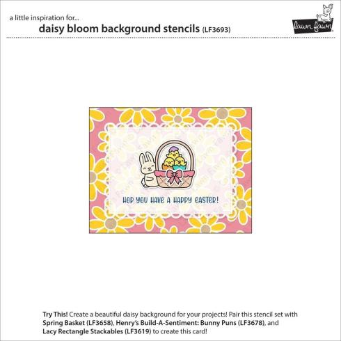 Lawn Fawn - Schablone "Daisy Bloom" Stencil