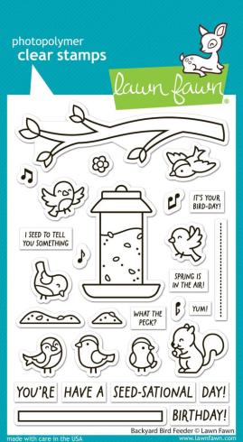 Lawn Fawn - Stempelset "Backyard Bird Feeder" Clear Stamp