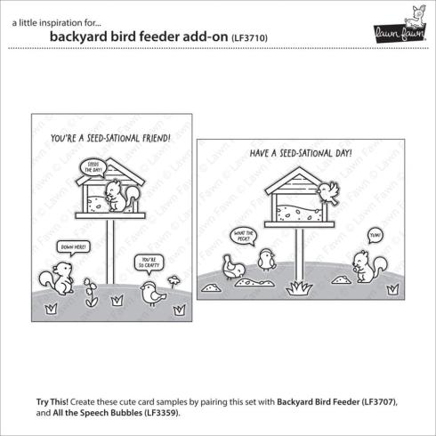 Lawn Fawn - Stempelset "Backyard Bird Feeder" Clear Stamp Add-On