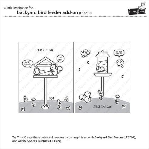 Lawn Fawn - Stempelset "Backyard Bird Feeder" Clear Stamp Add-On
