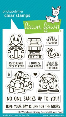 Lawn Fawn - Stempelset "Little Woodland Library Friends" Clear Stamp