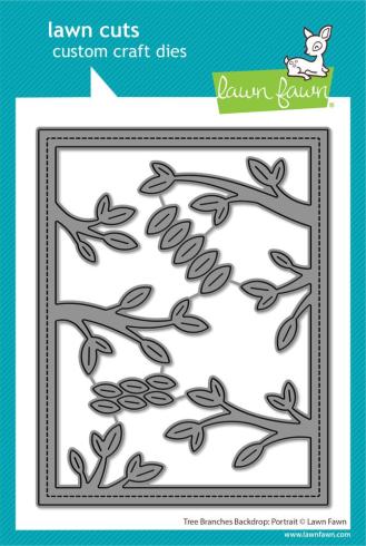 Lawn Fawn - Stanzschablone "Tree Branches Backdrop Portrait" Dies