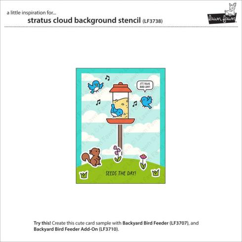 Lawn Fawn - Schablone "Stratus Cloud" Stencil