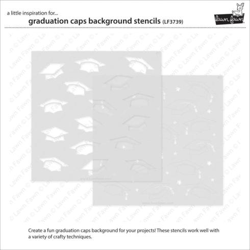 Lawn Fawn - Schablone "Graduation Caps" Stencil