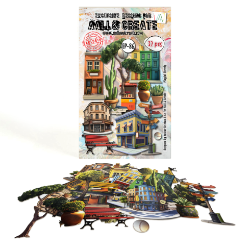 AALL and Create - Stanzteile "Playful Streets" Ephemera Die-Cuts
