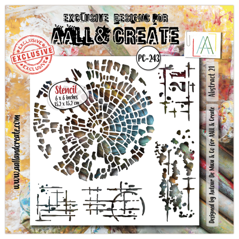 AALL and Create - Schablone 6x6 Inch "Abstract 21 "Stencil