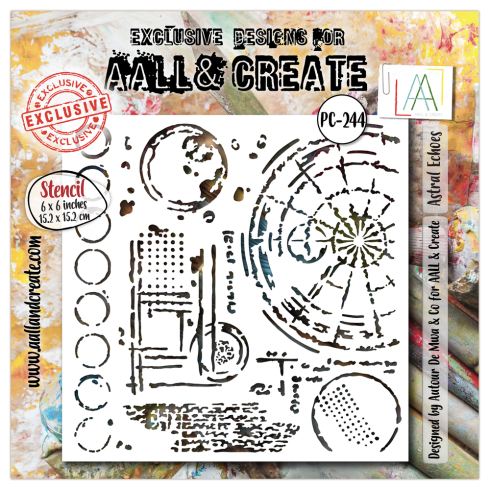 AALL and Create - Schablone 6x6 Inch "Astral Echoes "Stencil