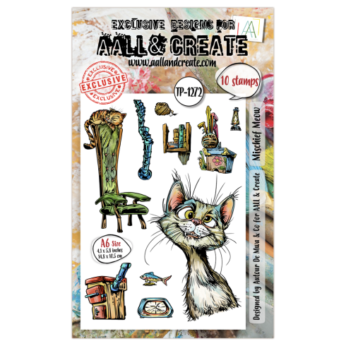 AALL and Create - Stempelset A6 "Mischief Meow" Clear Stamps