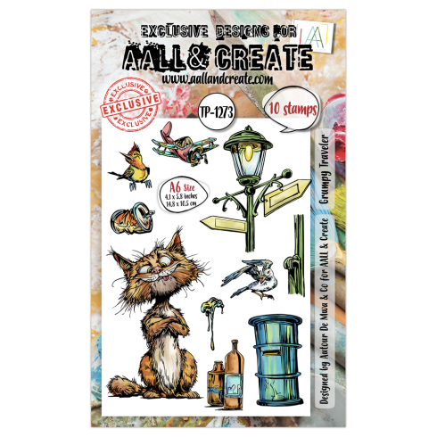 AALL and Create - Stempelset A6 "Grumpy Traveler" Clear Stamps