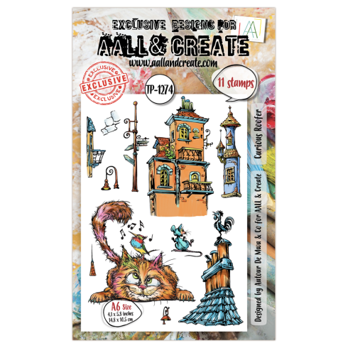AALL and Create - Stempelset A6 "Curious Roofer" Clear Stamps