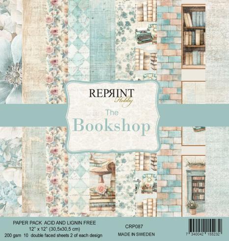 Reprint - Designpapier "The Bookshop" Paper Pack 12x12 Inch - 10 Bogen