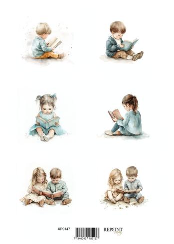 Reprint - Stanzteile "The Bookshop" Cutouts A4 - 8 Bogen