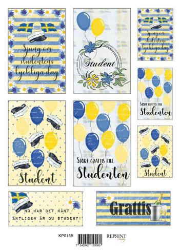 Reprint - Stanzteile "Student" Cutouts A4 - 8 Bogen
