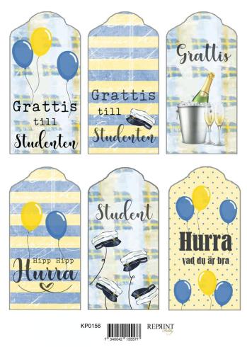 Reprint - Stanzteile "Student" Cutouts A4 - 8 Bogen