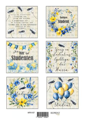 Reprint - Stanzteile "Student" Cutouts A4 - 8 Bogen