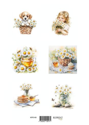 Reprint - Stanzteile "Summer" Cutouts A4 - 8 Bogen