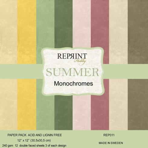 Reprint - Cardstock "Summer" 12x12 Inch - 12 Bogen