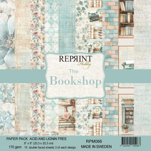 Reprint - Designpapier "The Bookshop" Paper Pack 8x8 Inch - 15 Bogen
