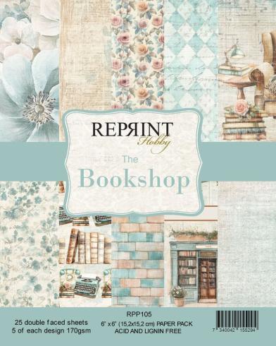 Reprint - Designpapier "The Bookshop" Paper Pack 6x6 Inch - 20 Bogen